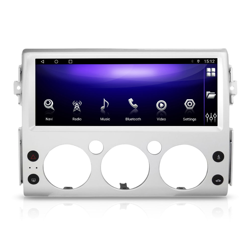 Toyota Fj Cruiser 2008-2024 (12.3-inch) 8 GB RAM AND 128 GB STORAGE Android Multimedia System (Silver)