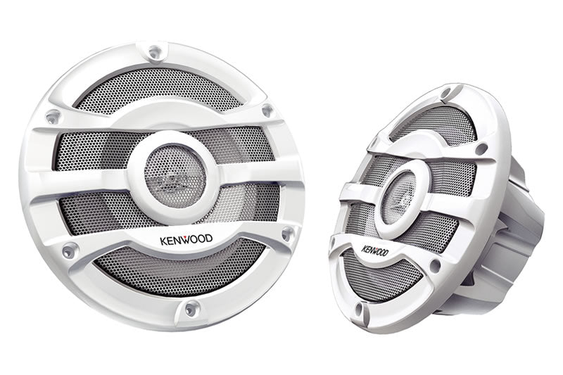 Kenwood KFC-2053MRW 8" 2-Way 100W Marine Speakers - White, Pair
