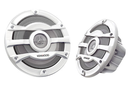 Kenwood KFC-2053MRW 8" 2-Way 100W Marine Speakers - White, Pair