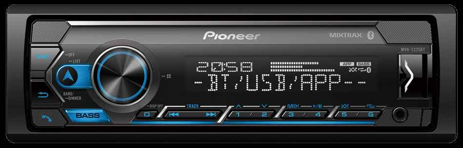 PIONEER MVH-S325BT DIGITAL MEDIA RECEIVER WITH DUAL BLUETOOTH (CD-P325BT) .
