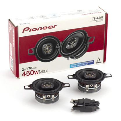 Pioneer TS-A709 A Series 2-3/4 inch Two-Way, 450W Max Power, 16mm Tweeter - Coaxial Speaker (Pair)