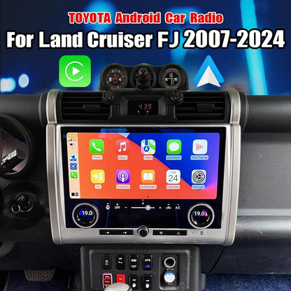 Toyota Fj Cruiser 2008-2024 (13.3-inch) 8 GB 128 STORAGE Android Monitor with Knobs (Silver)