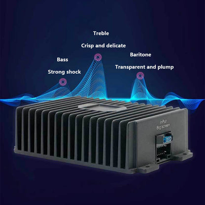 4-Channel Full-Range Amplifier, 4 Channel 80W x 4 Class A/B Audio Modification Power Amplifier Digital Sound Processor for Android Car Player