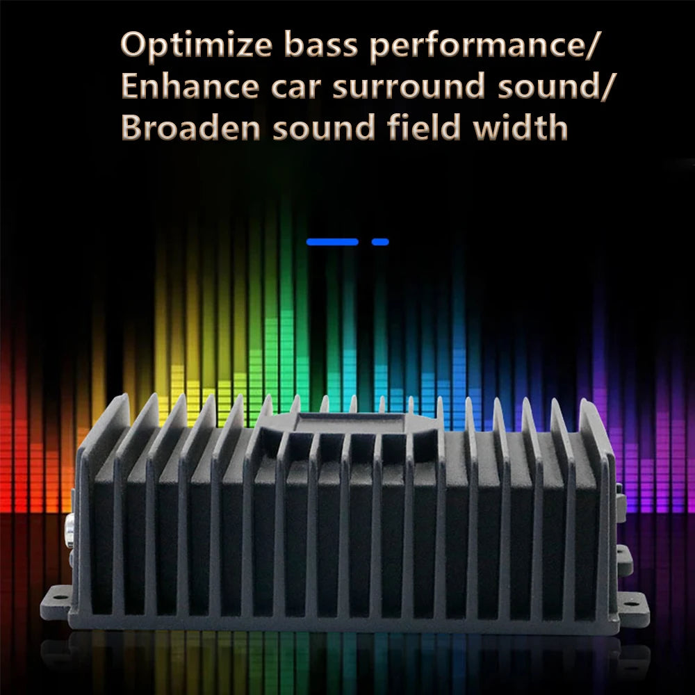 4-Channel Full-Range Amplifier, 4 Channel 80W x 4 Class A/B Audio Modification Power Amplifier Digital Sound Processor for Android Car Player