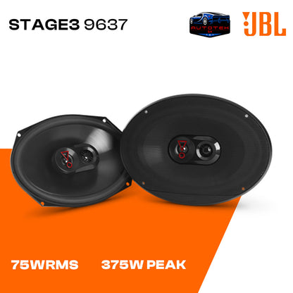 JBL Stage 39637F 6 x 9 Threeway car audio speaker No Grill Black.