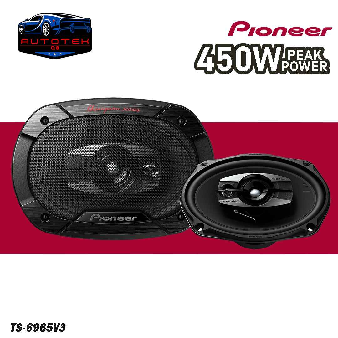 PIONEER SPEAKER Car Oval TS-6965V3, 6X 9 Oval, 3 Way, Max 450W