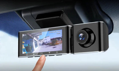 AZDOME M550 3CH Dash Cam 4K - 3.19" Screen IR Night Vision - 24H Parking Mode - 3-Channel Dash Cam - Interior IR Camera - Built-in GPS & WiFi - Three-Mode Parking Monitor