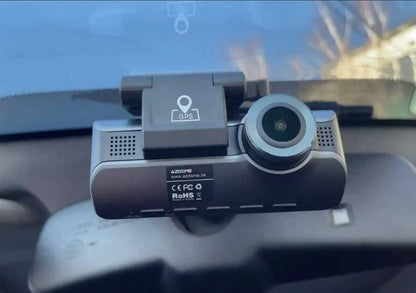 AZDOME M550 3CH Dash Cam 4K - 3.19" Screen IR Night Vision - 24H Parking Mode - 3-Channel Dash Cam - Interior IR Camera - Built-in GPS & WiFi - Three-Mode Parking Monitor