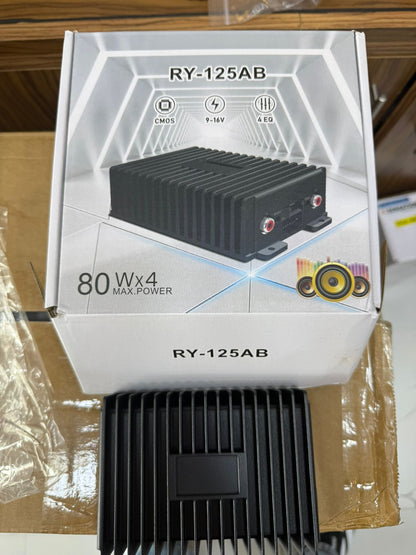 4-Channel Full-Range Amplifier, 4 Channel 80W x 4 Class A/B Audio Modification Power Amplifier Digital Sound Processor for Android Car Player