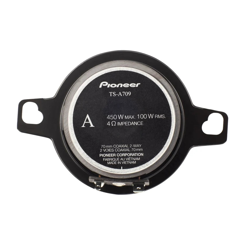 Pioneer TS-A709 A Series 2-3/4 inch Two-Way, 450W Max Power, 16mm Tweeter - Coaxial Speaker (Pair)