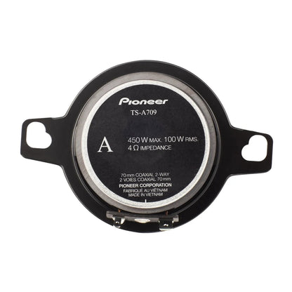 Pioneer TS-A709 A Series 2-3/4 inch Two-Way, 450W Max Power, 16mm Tweeter - Coaxial Speaker (Pair)