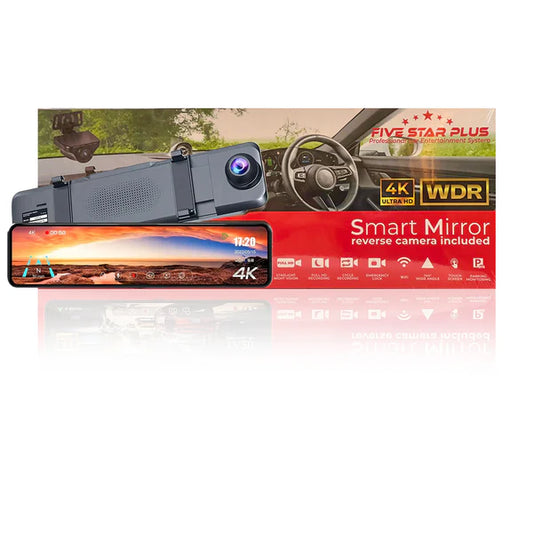 DASH CAM MIRROR FULL SCREEN DUAL CAMERA 4K WDR (MR 2CAM 4K) 2CH.