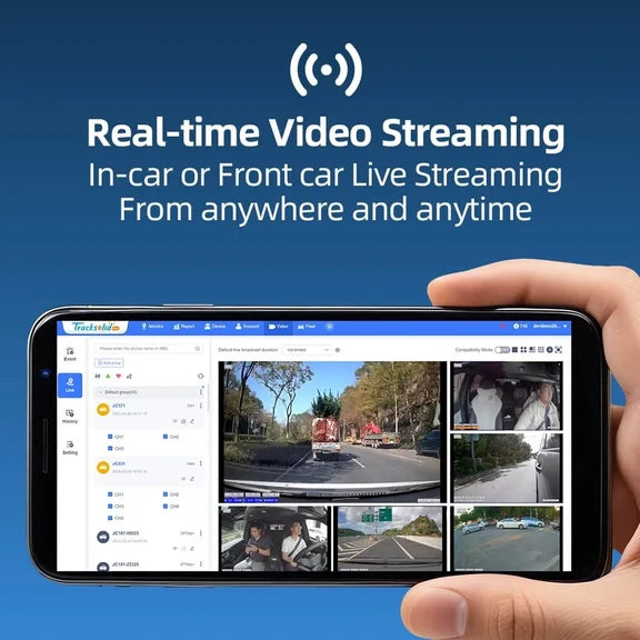 JC270 4G AI Dual Dash Cam with GPS, Live Video, ADAS & Driver Monitoring