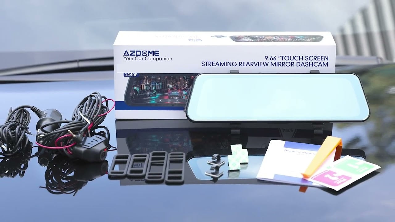 DASH CAM AZDOME AR09 4K MIRROR DASH CAM SCREEN 9.66".