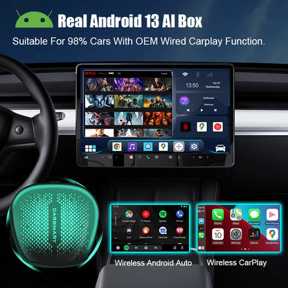 Andriod 13 Wireless Carplay 5G AI Box CP490 Android Auto Multimedia