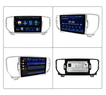 Car DVD player with radio and Android stereo system for 2015 Kia Sportage KX5, 9-inch screen with dashboard cables, frame,