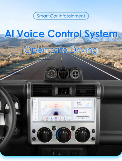 Android 12.3 Screen 4 GB RAM AND 32 GB STORAGE Car Stereo Radio Plug Play for Toyota FJ CRUISER GPS Carplay