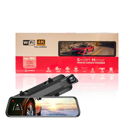 DASH CAM MIRROR FULL SCREEN DUAL CAMERA 4K WDR (MR 2CAM) FIVE STAR PLUS 2CH.